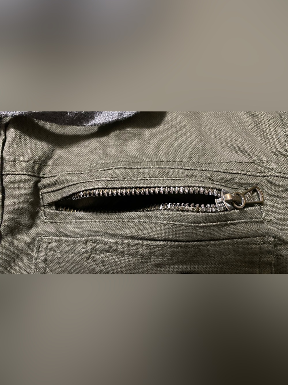 Dickies Olive Green Military Field Jacket with Gray Hood M (38-40) - Picture 7 of 16